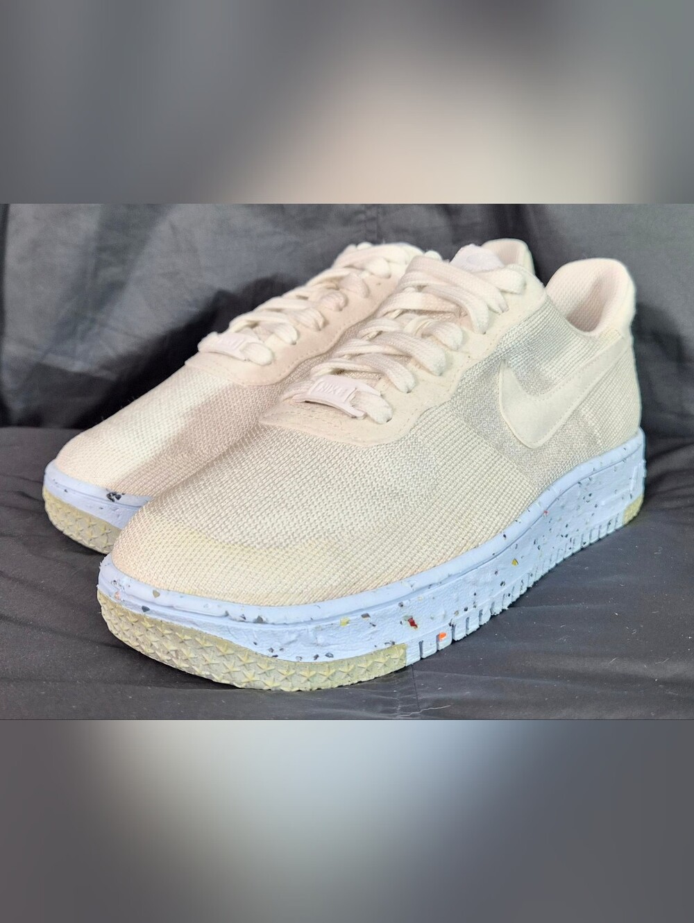 Women's Nike Air Force 1 Crater Flyknit "Pure Platinum" (DC7273-100) Sz. 8.5